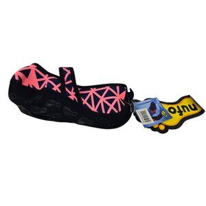 Nufoot slipper socks black pink new with tags yoga travel slipper sock NWT